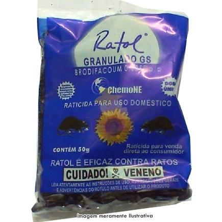 RATICIDA RATOL GIRASSOL DOMESTICO 20X50G