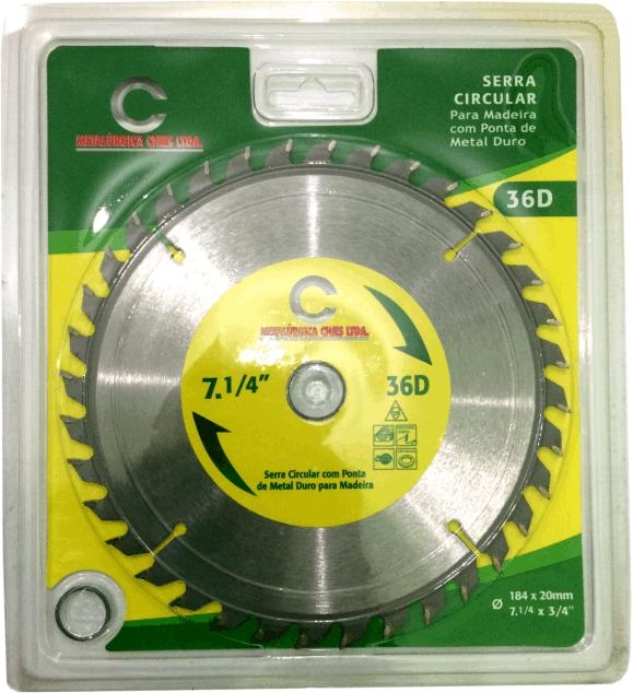 DISCO SERRA 36 DENTES CHIES 7.1/4 180X20