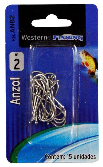 ANZOL PESCA WESTERN ENCART N.2 C/15