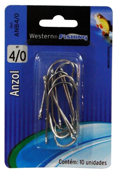 ANZOL PESCA WESTERN ENCART 4/0 C/10