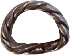 VIROLA ESTREITA TORCIDA INOX PT C/30